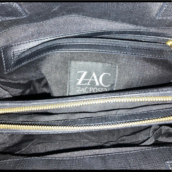 ZAC POSEN Black Large Shirley Bow Purse w/dust bag. Great condition. 🌸 - Picture 10 of 11